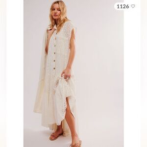 Free People Marieanne Eyelet Maxi Dress/ size S
